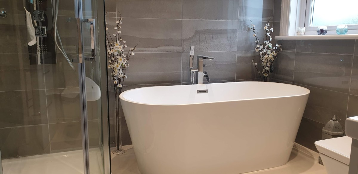 bathroom renovations including tiled walls and floors